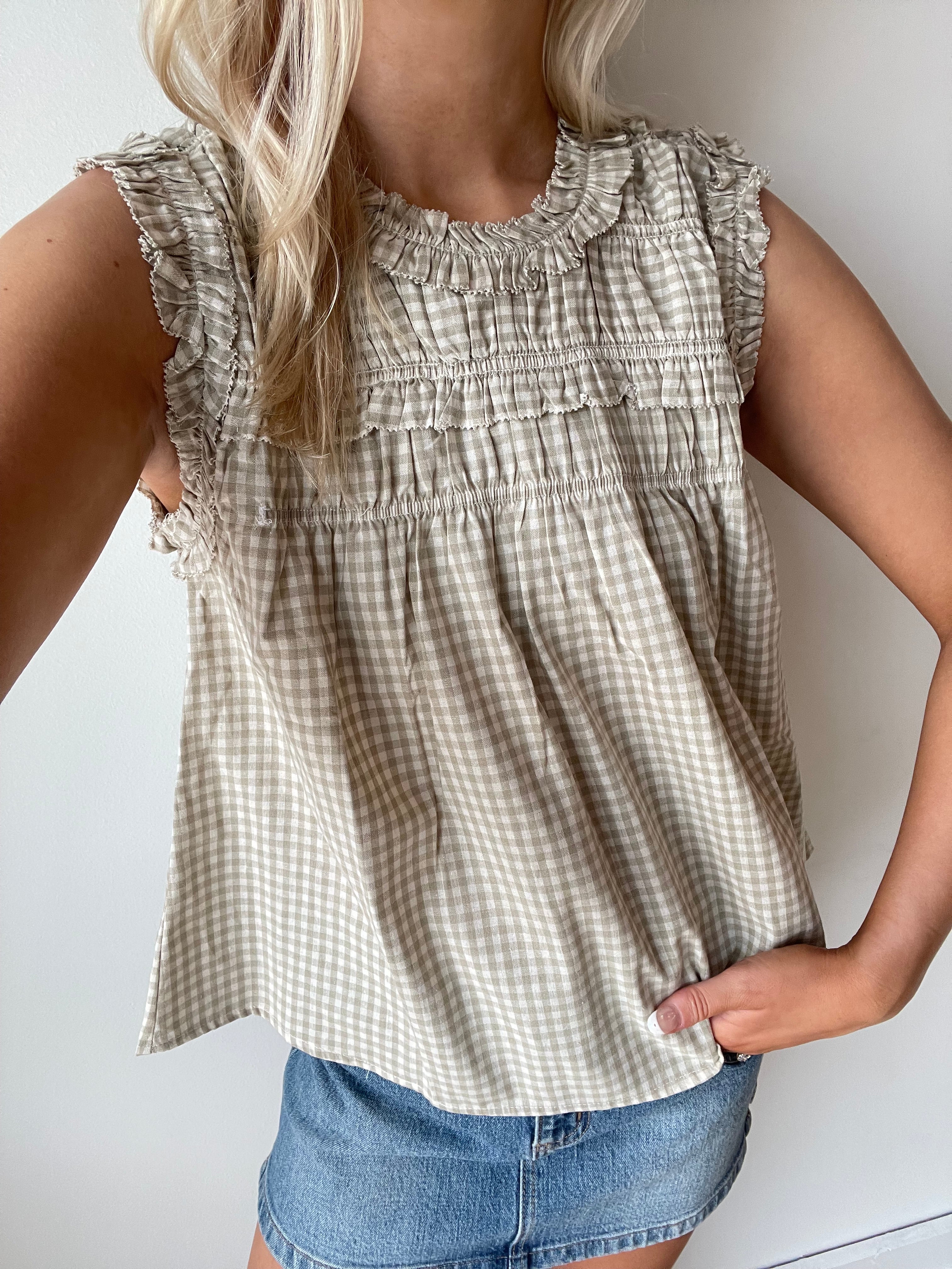 Autumn Gingham Blouse