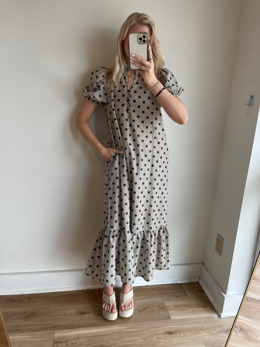 Frances Polka Dot Maxi Dress