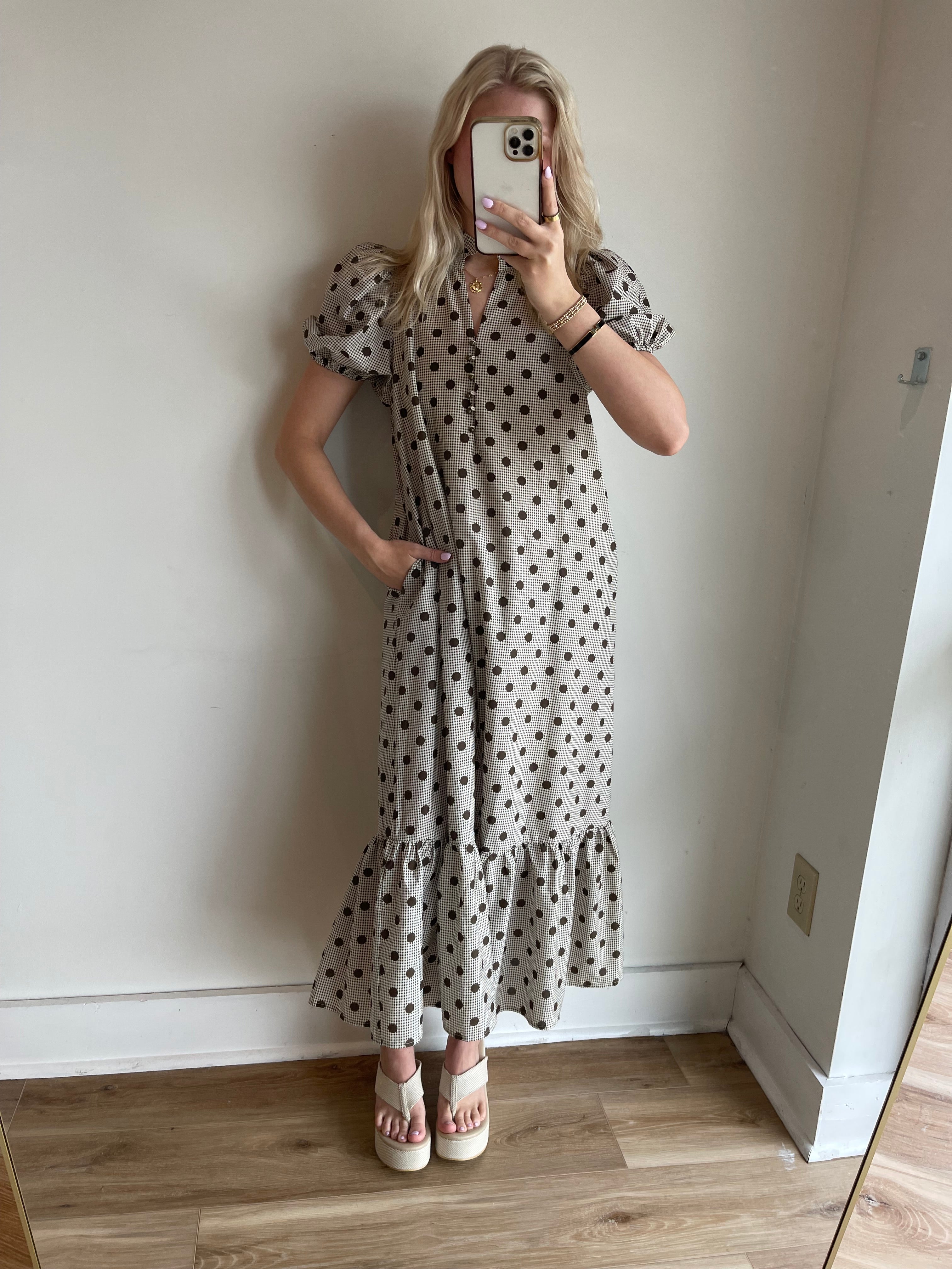 Frances Polka Dot Maxi Dress