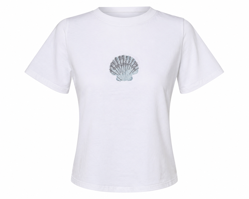 Seashell Embroidered Tee