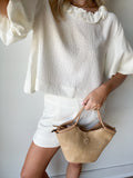 Emmie Ruffle Neckline Top