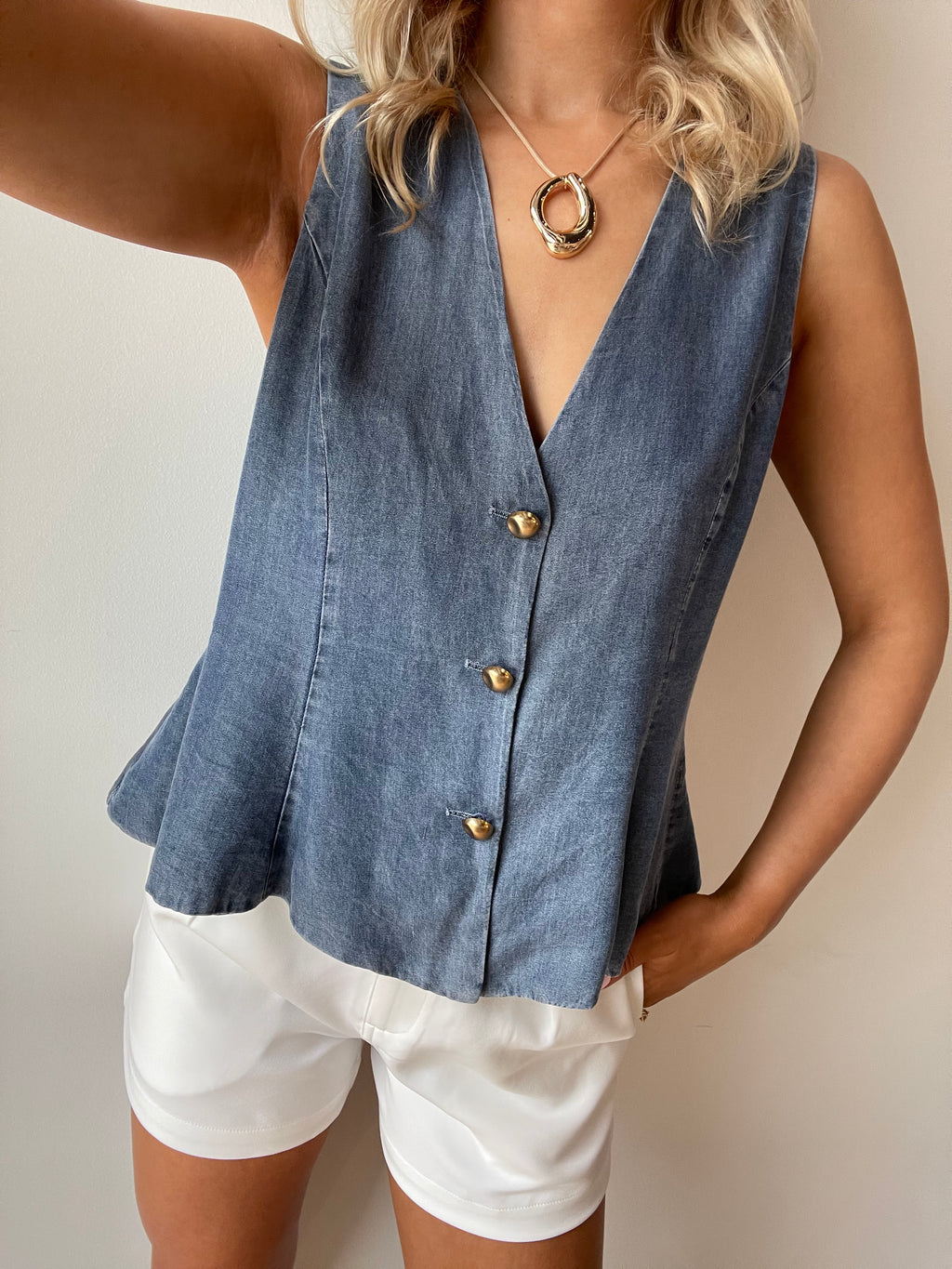 Demi Denim Vest