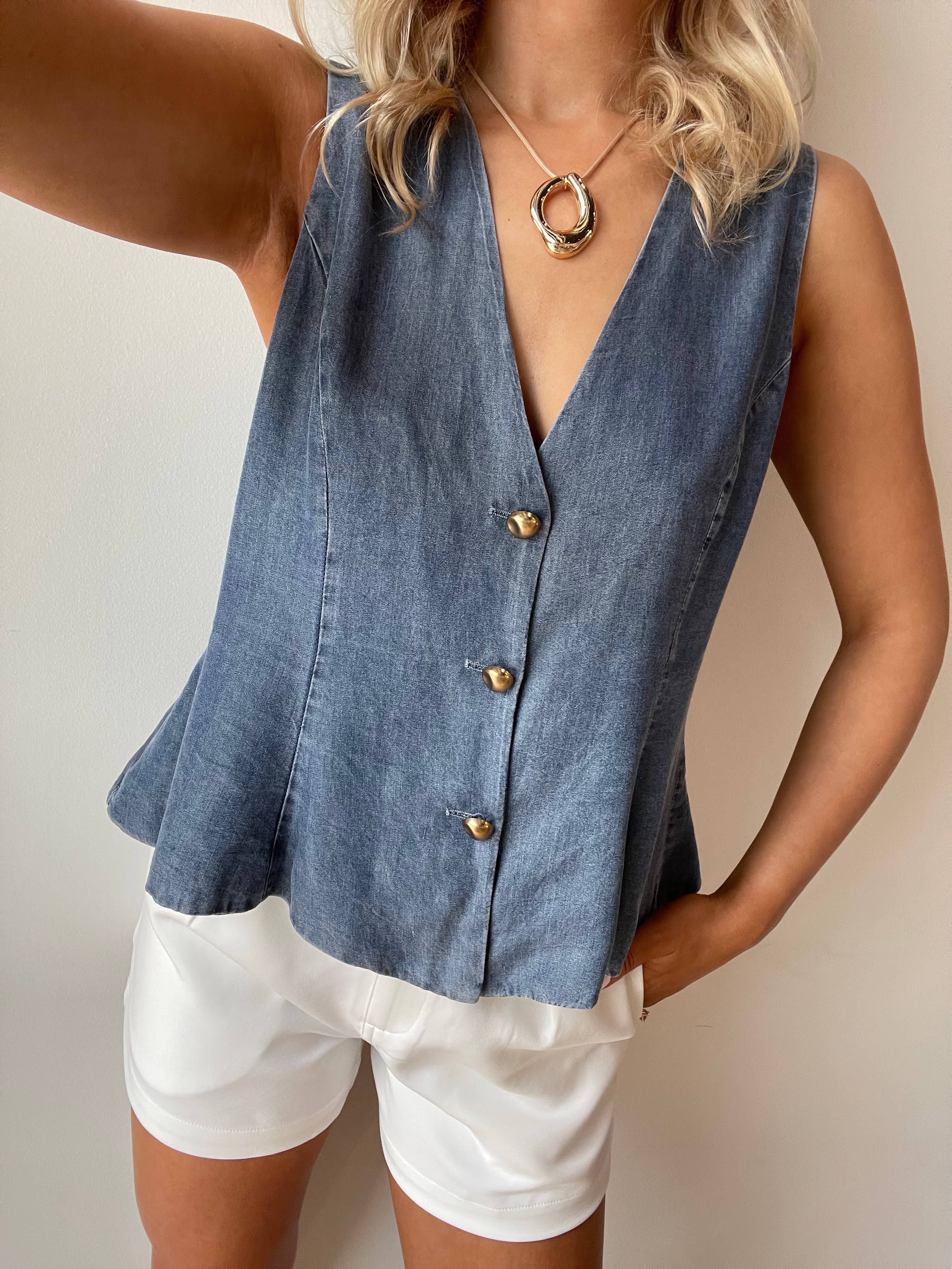 Demi Denim Vest