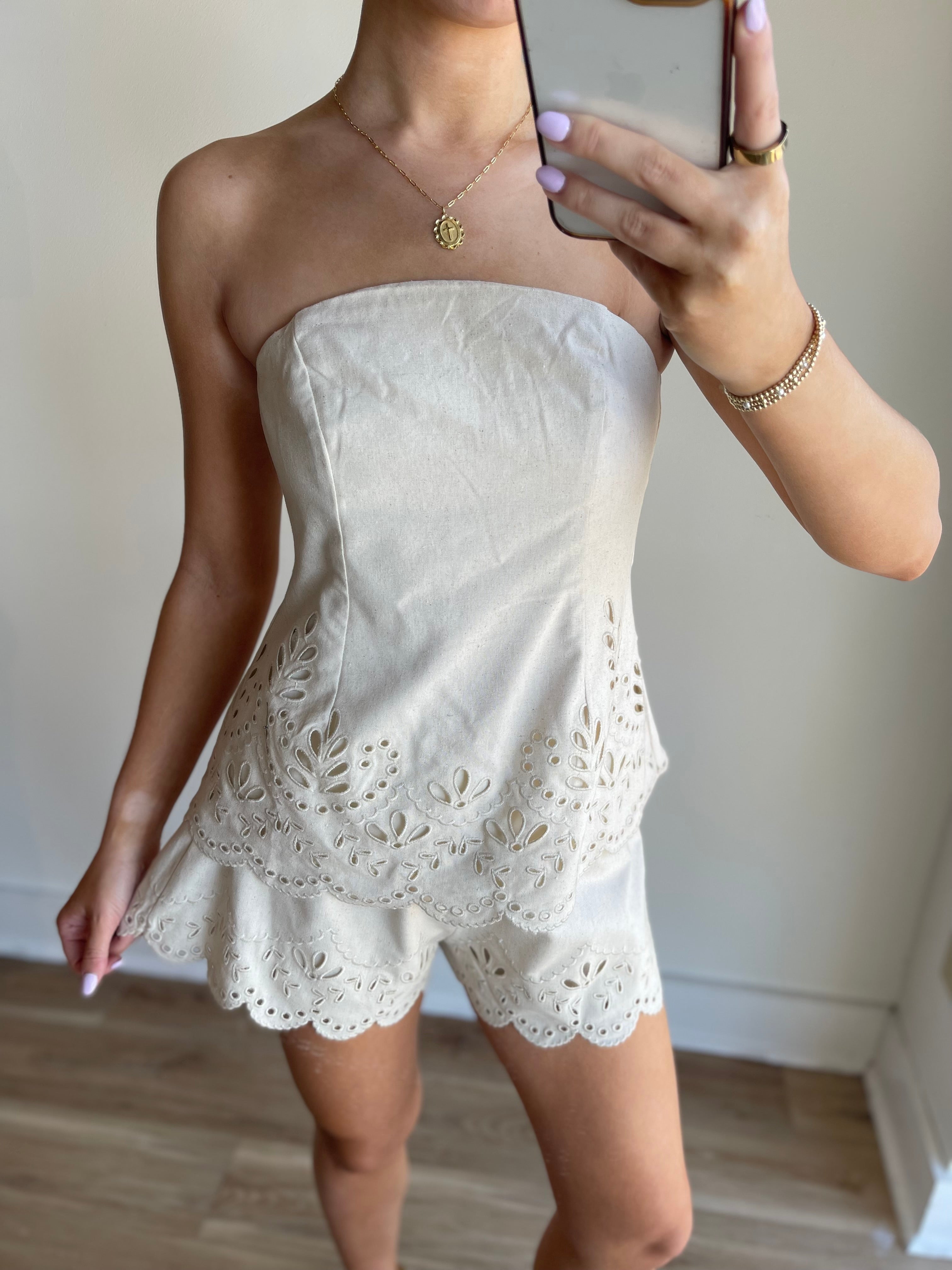 Lara Embroidered Short Set