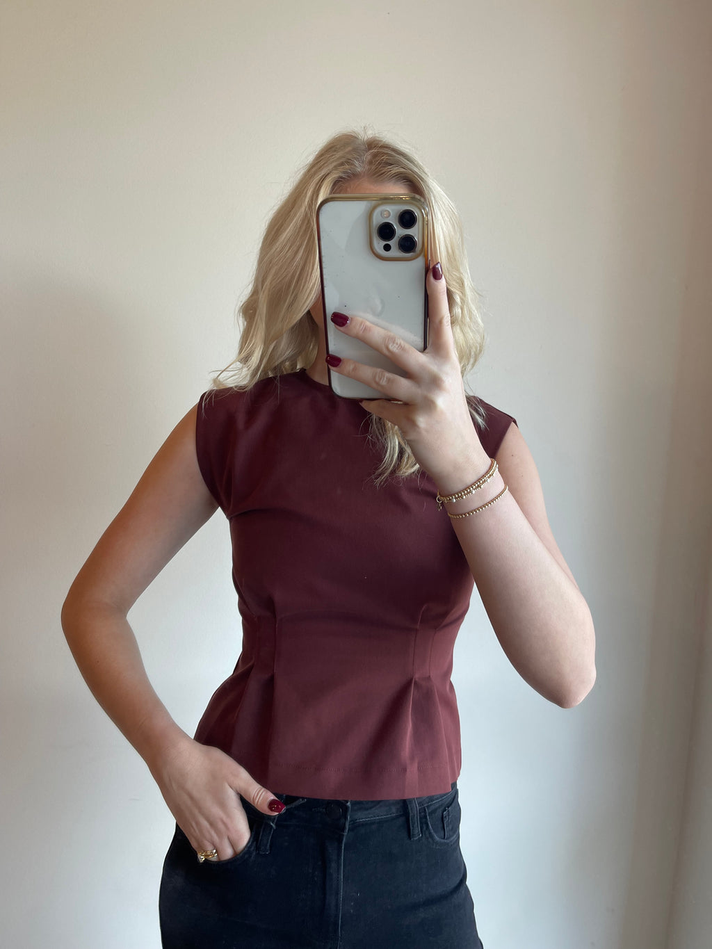 Lottie Pleated Top
