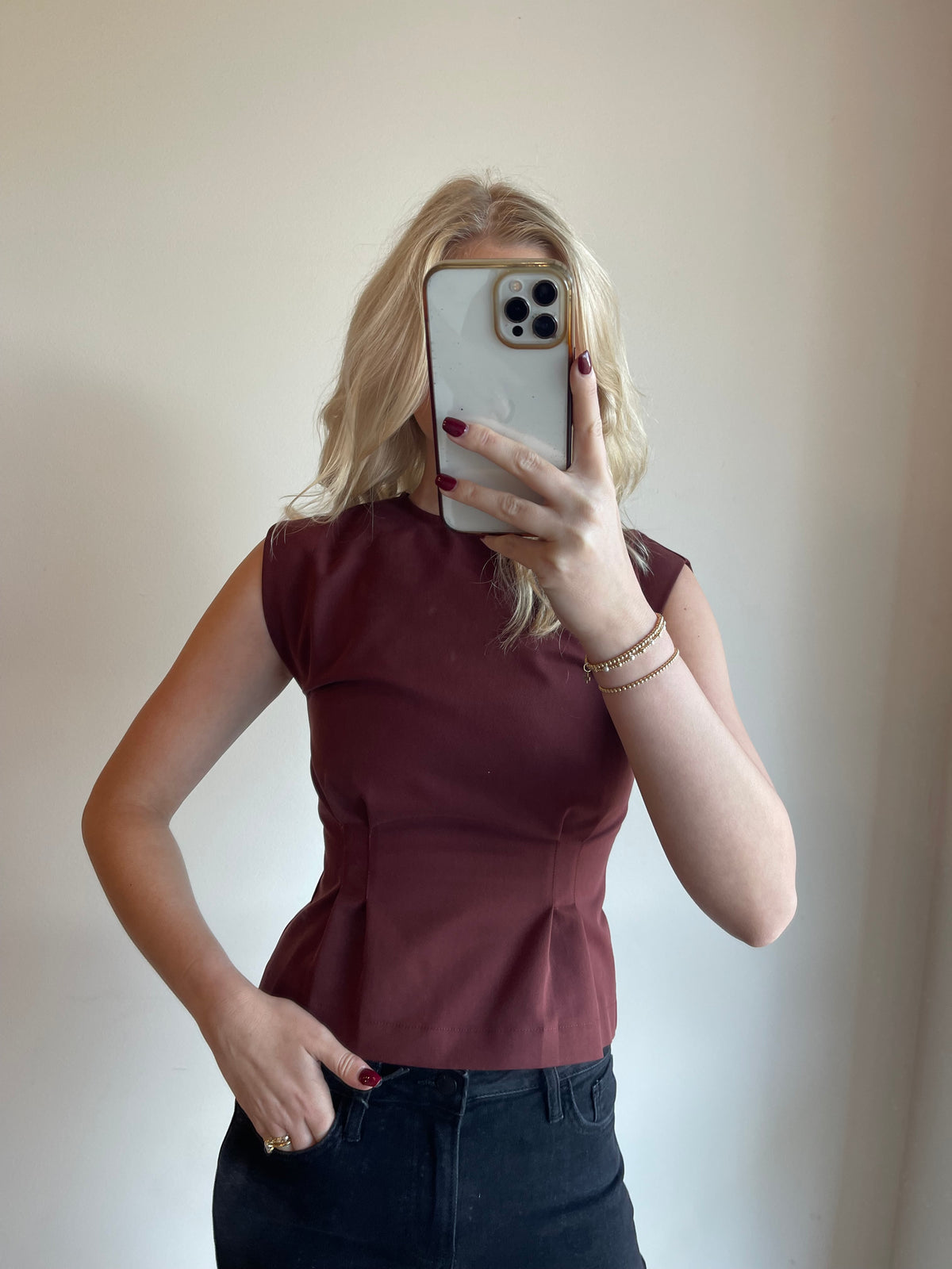 Lottie Pleated Top