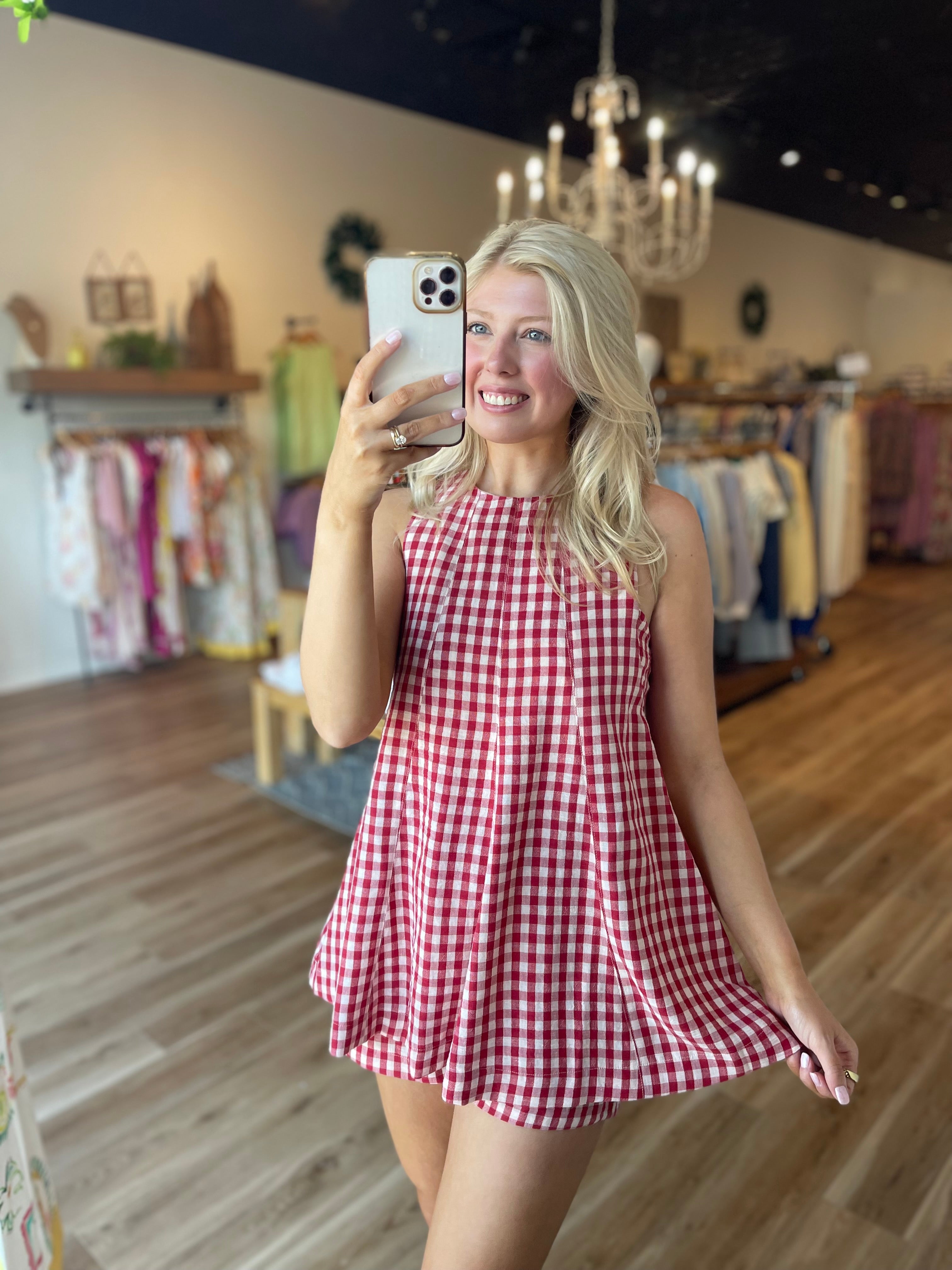 Farah Gingham Romper