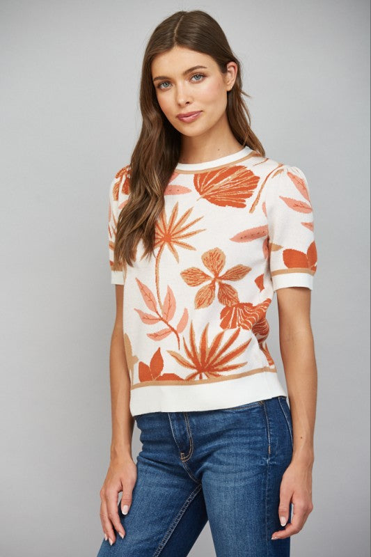 Autumn Jacquard Knit Top