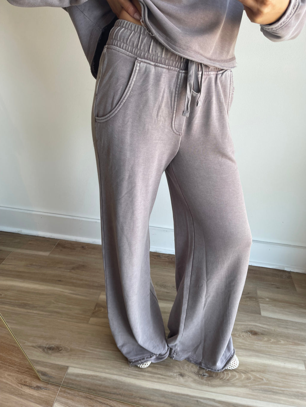 French Terry Wide Leg Sweatpants