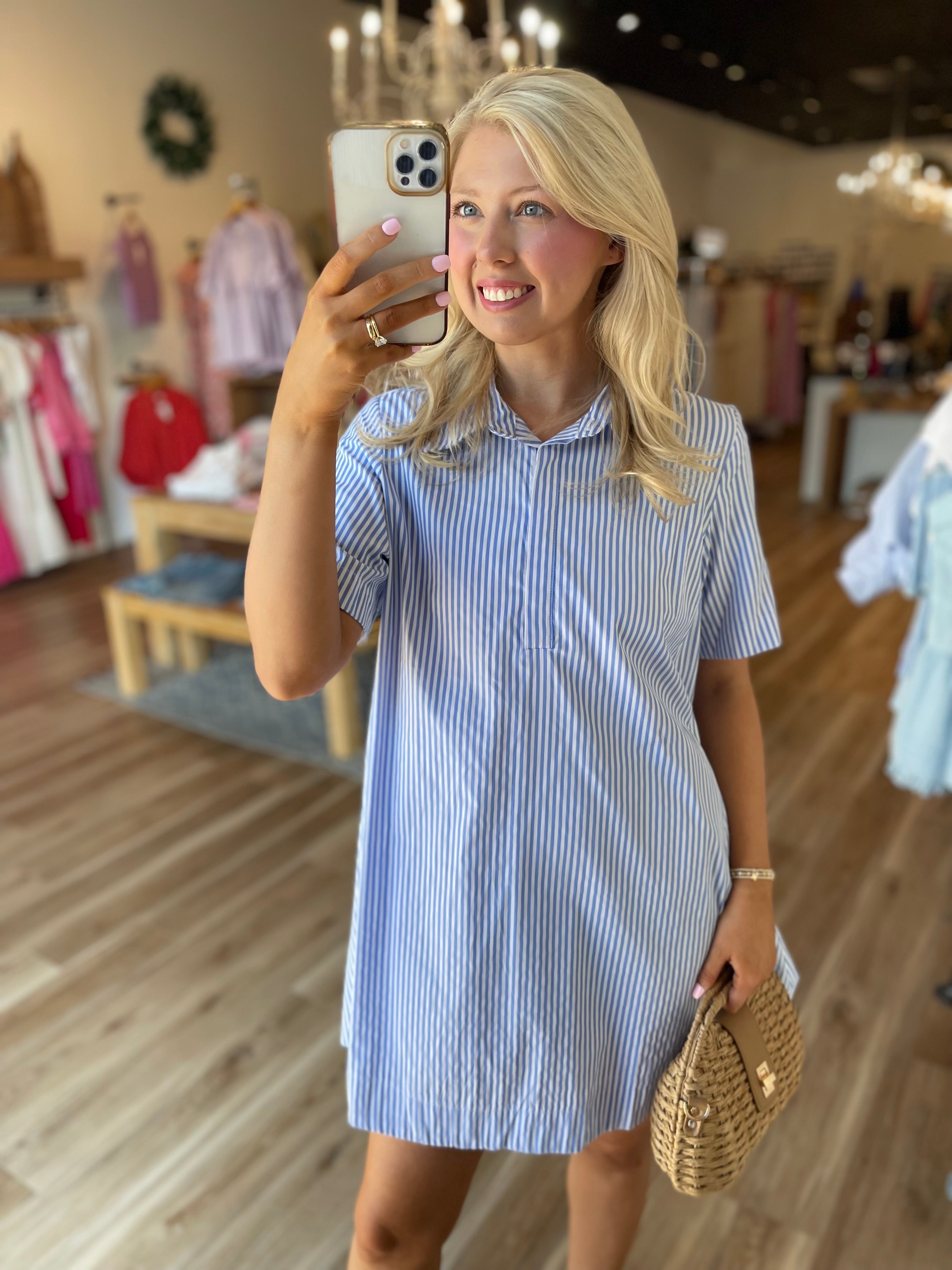 Hannah Striped Mini Dress