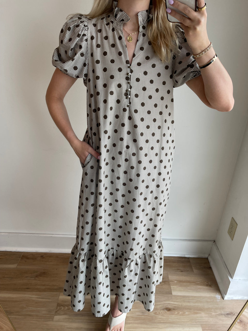 Frances Polka Dot Maxi Dress