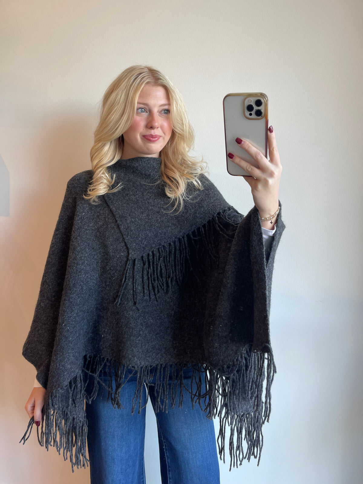 James Poncho Sweater