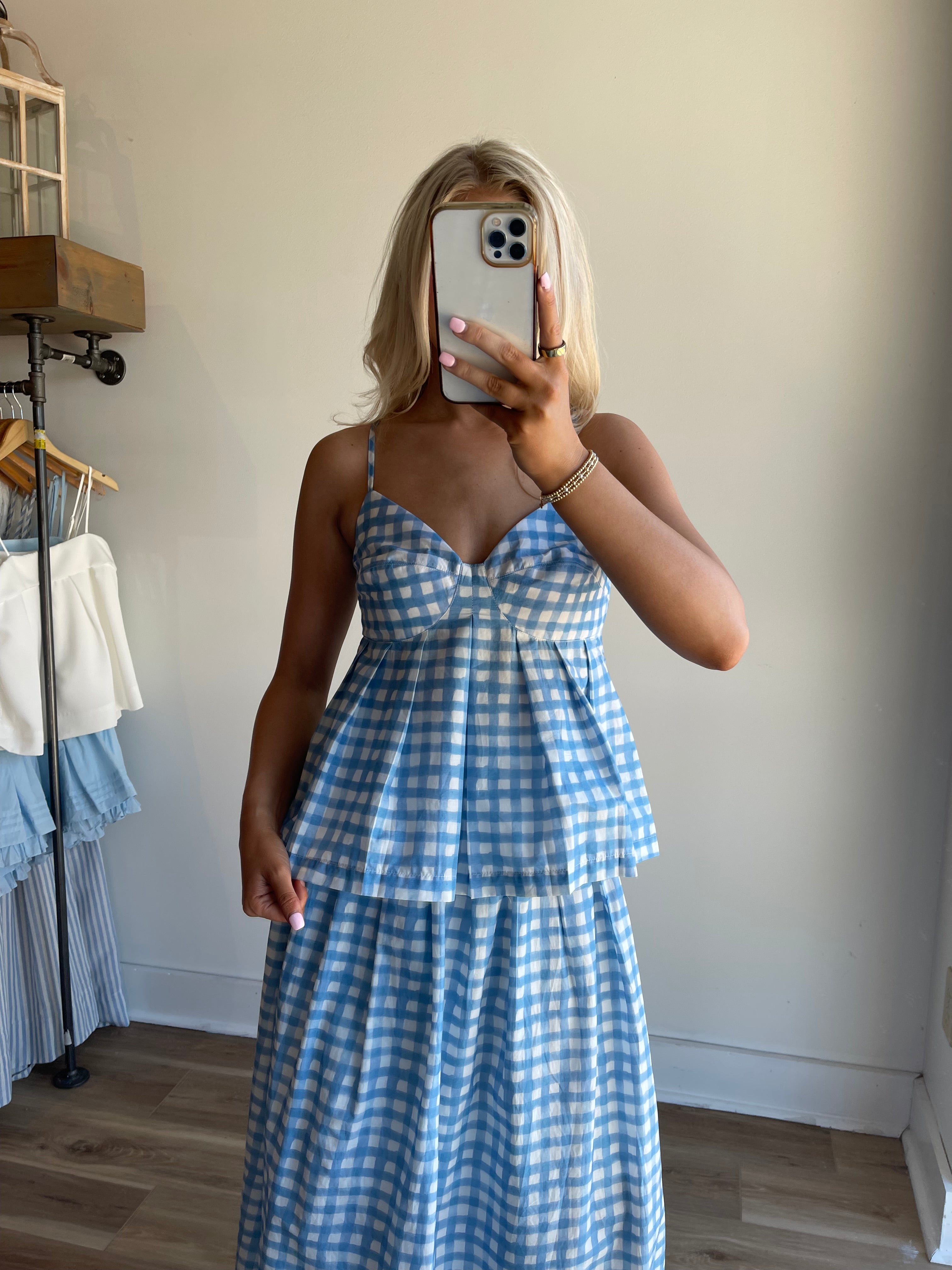 Billie Gingham Top