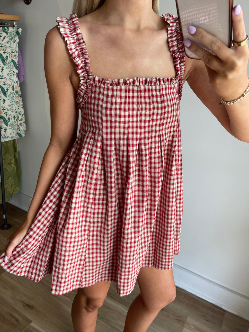 Ruby Gingham Mini Dress