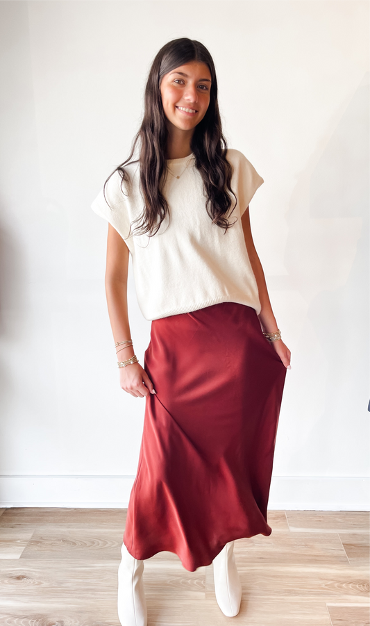 Jessie Satin Skirt
