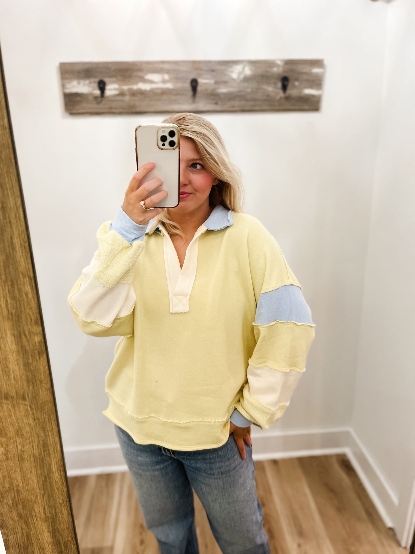 Lilly Color Block Oversized Top