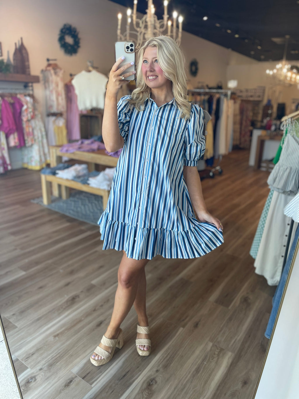 Sadie Stripe Shift Dress