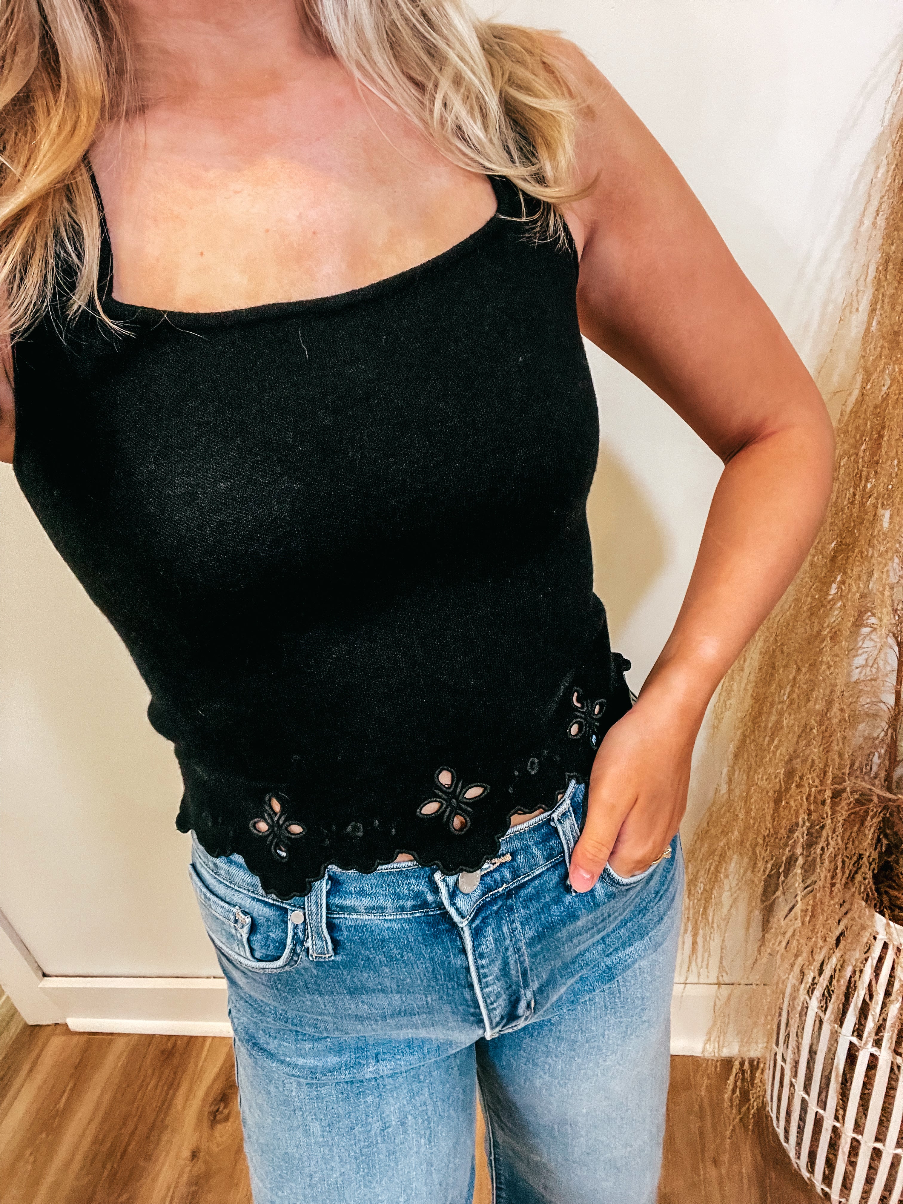 Demi Scalloped Tank
