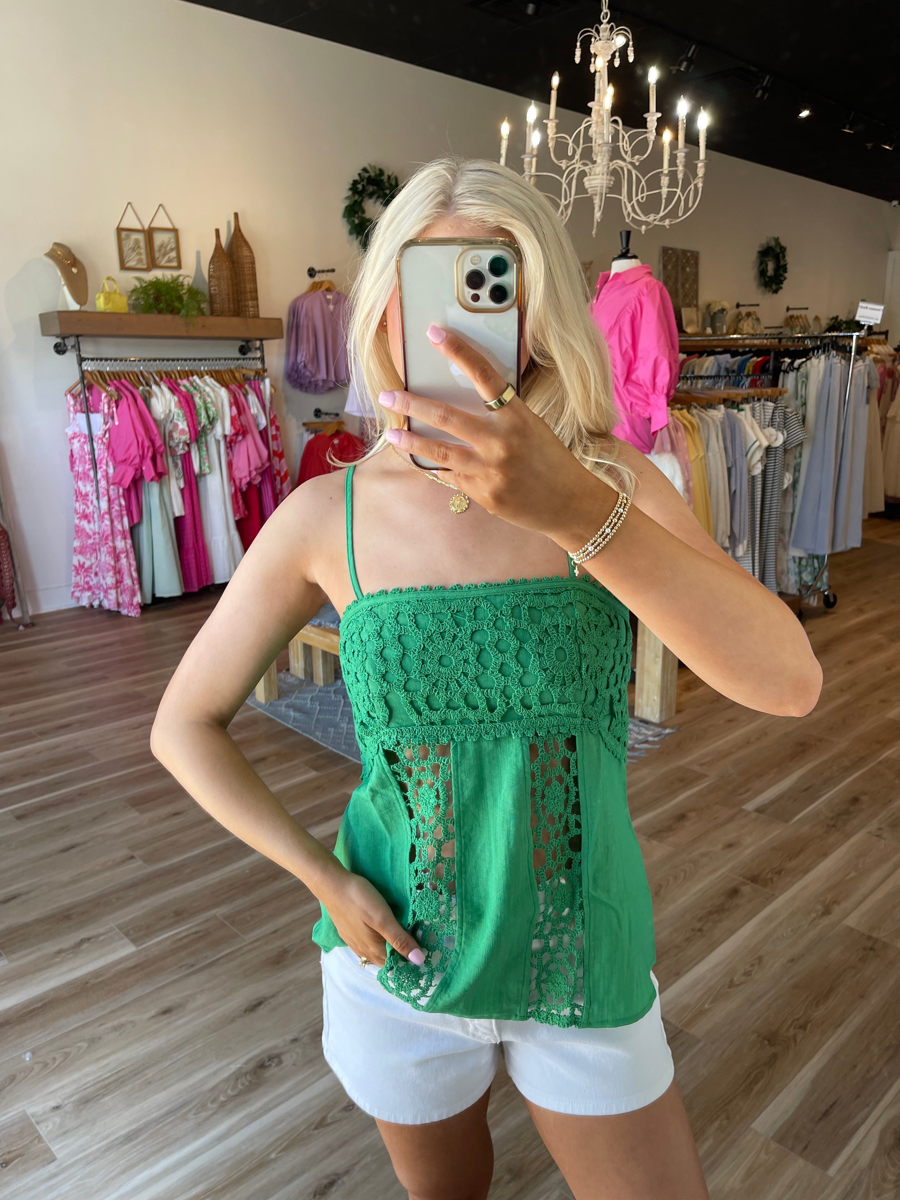 Meredith Crochet Top