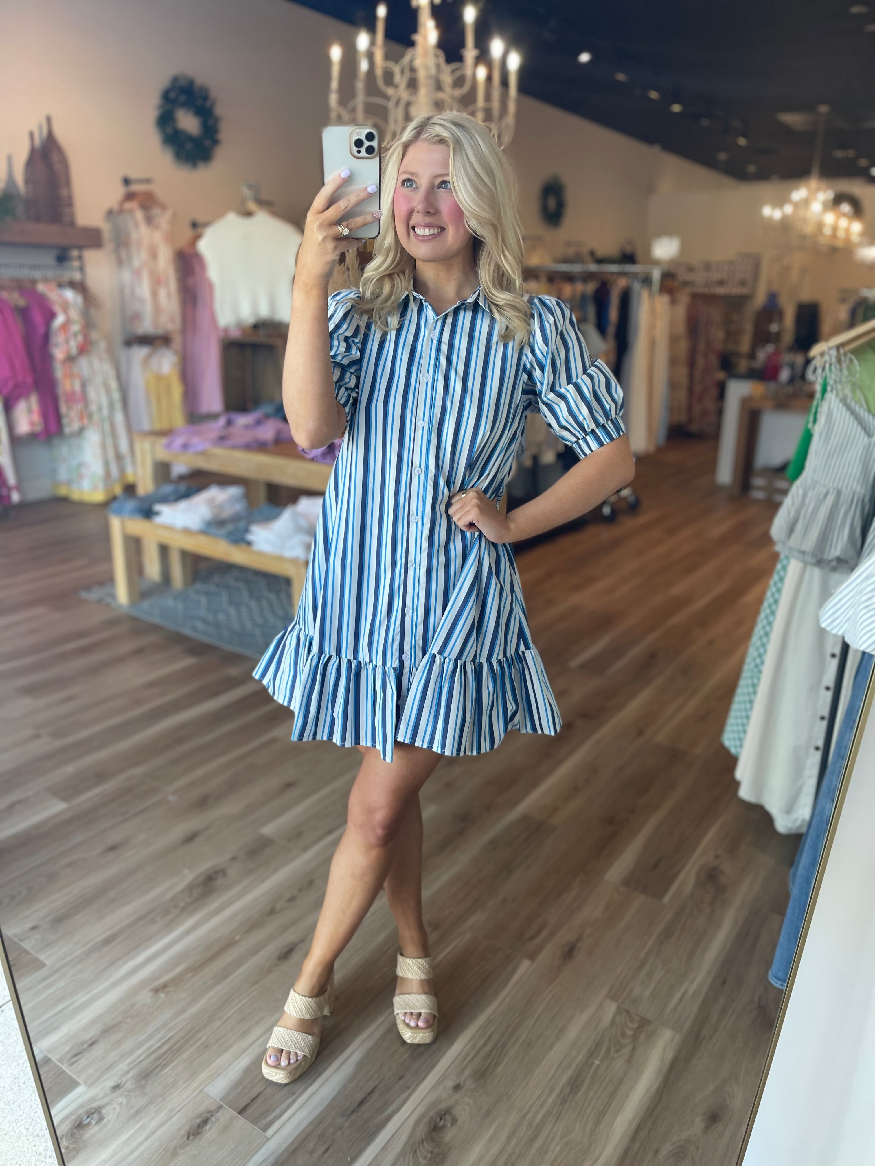 Sadie Stripe Shift Dress
