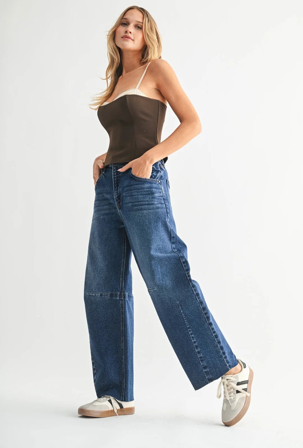 The Seamed Barrel Jeans