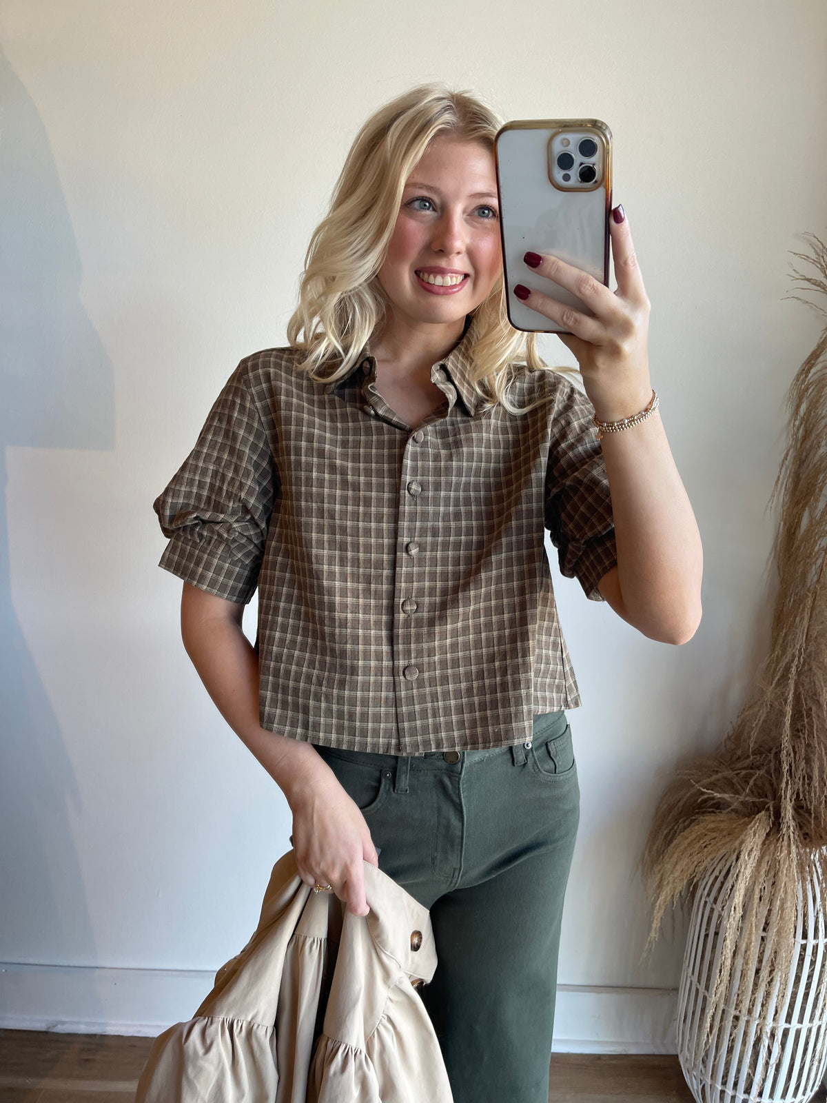 Abigail Plaid Top