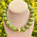 Green and Gold Bauble Necklace