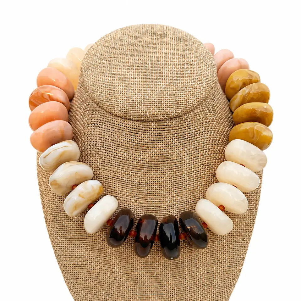 Amberwood Chunky Rondelle Necklace