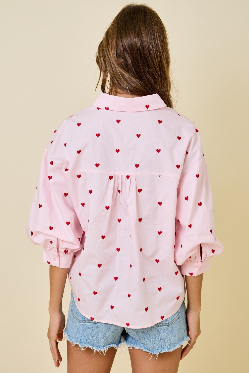 Valentines Heart Button Down Top