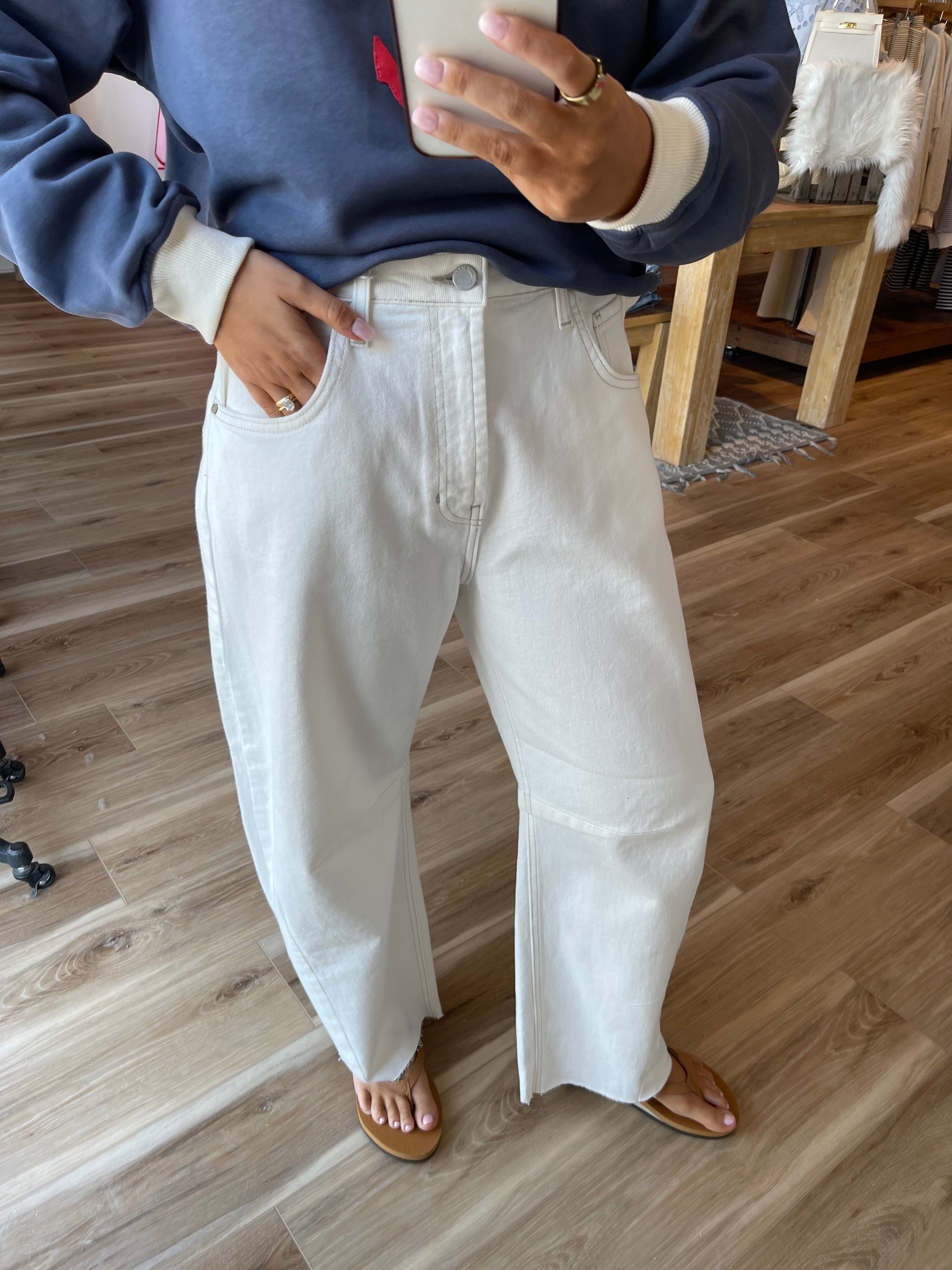 The Seamed Barrel Jeans