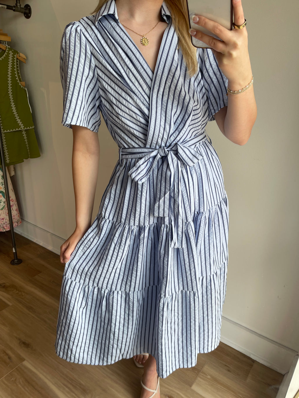 Lara Stripe Midi Dress
