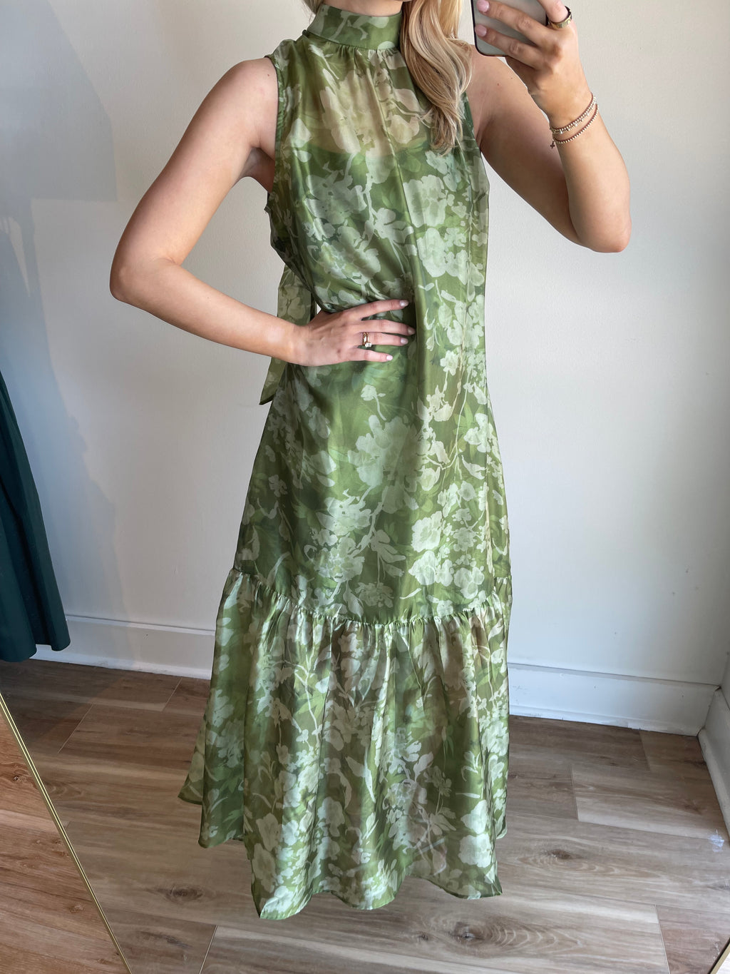 Organza Floral Maxi Dress