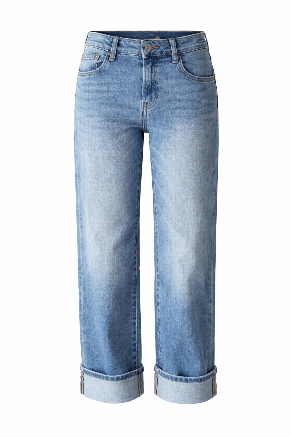 Ella Mid Rise Cuffed Denim