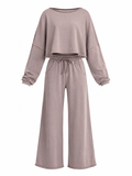 French Terry Wide Leg Sweatpants
