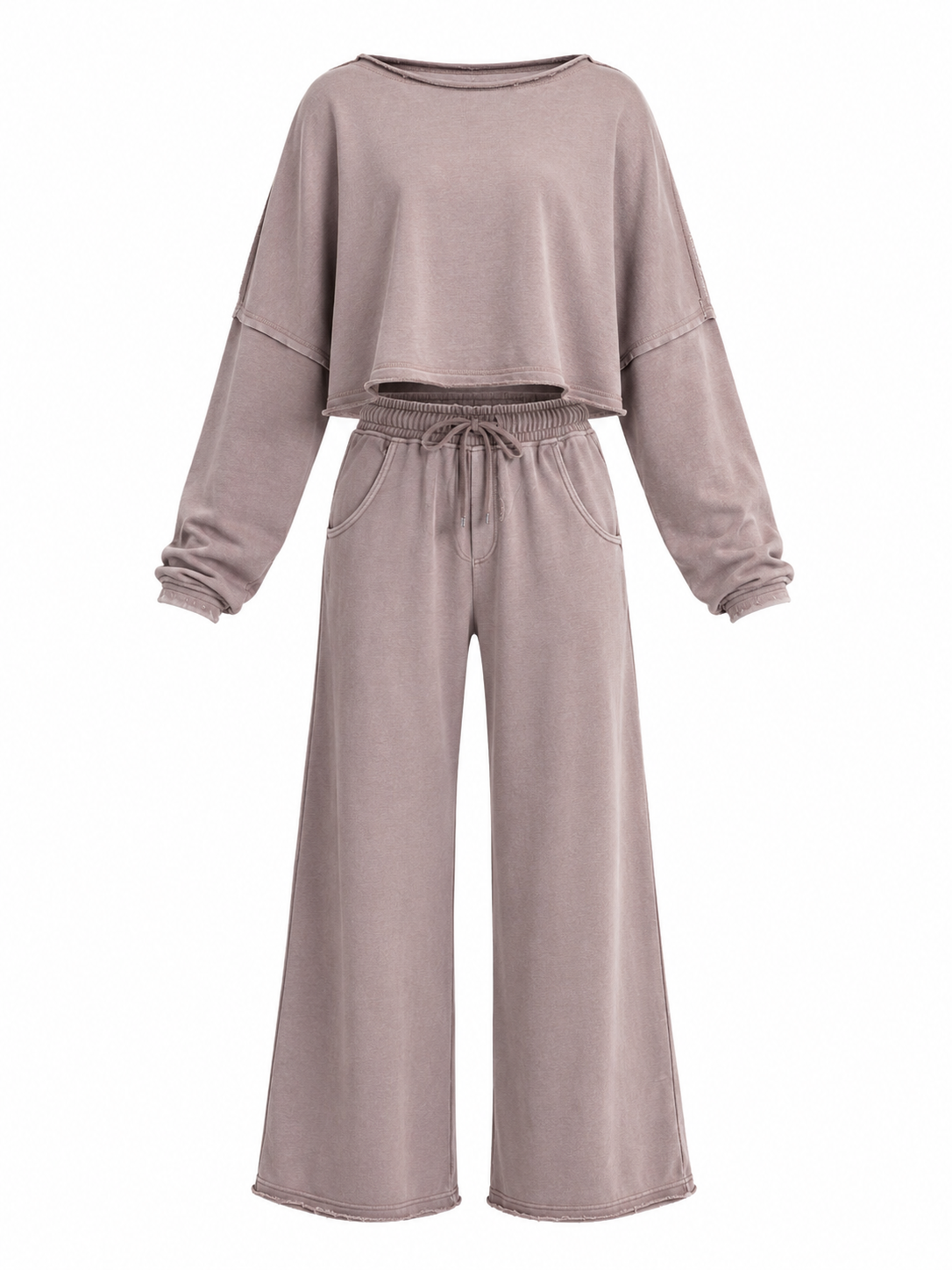 French Terry Wide Leg Sweatpants