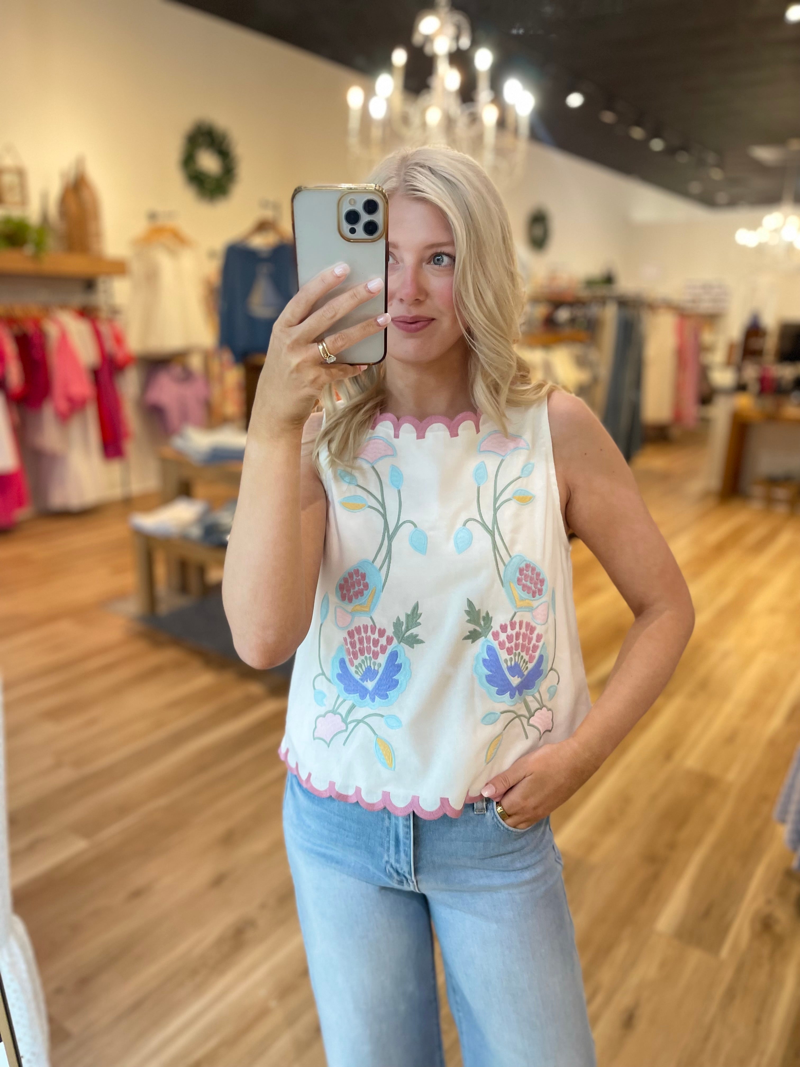 Layla Embroidered Top