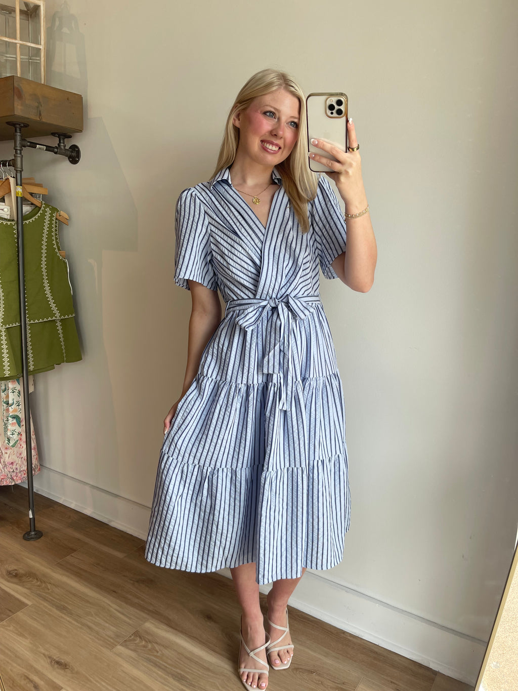 Lara Stripe Midi Dress