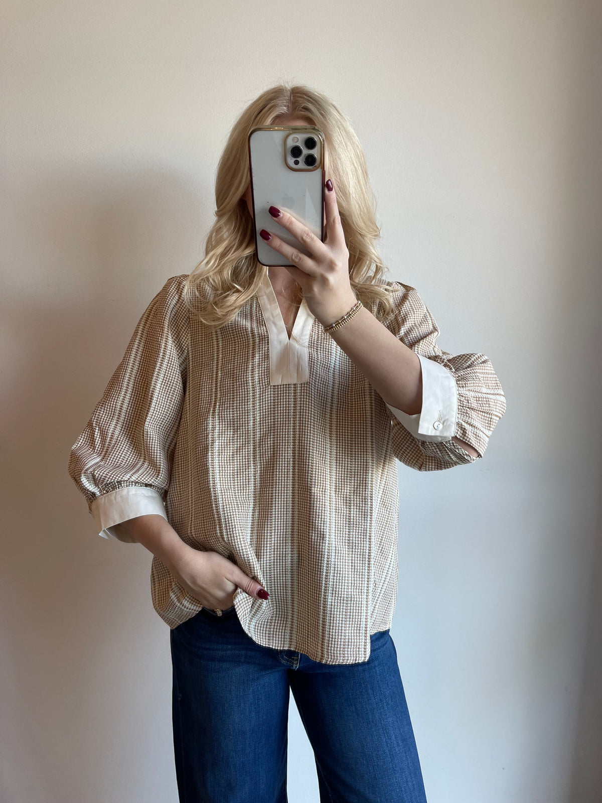 Mandy Gingham Blouse