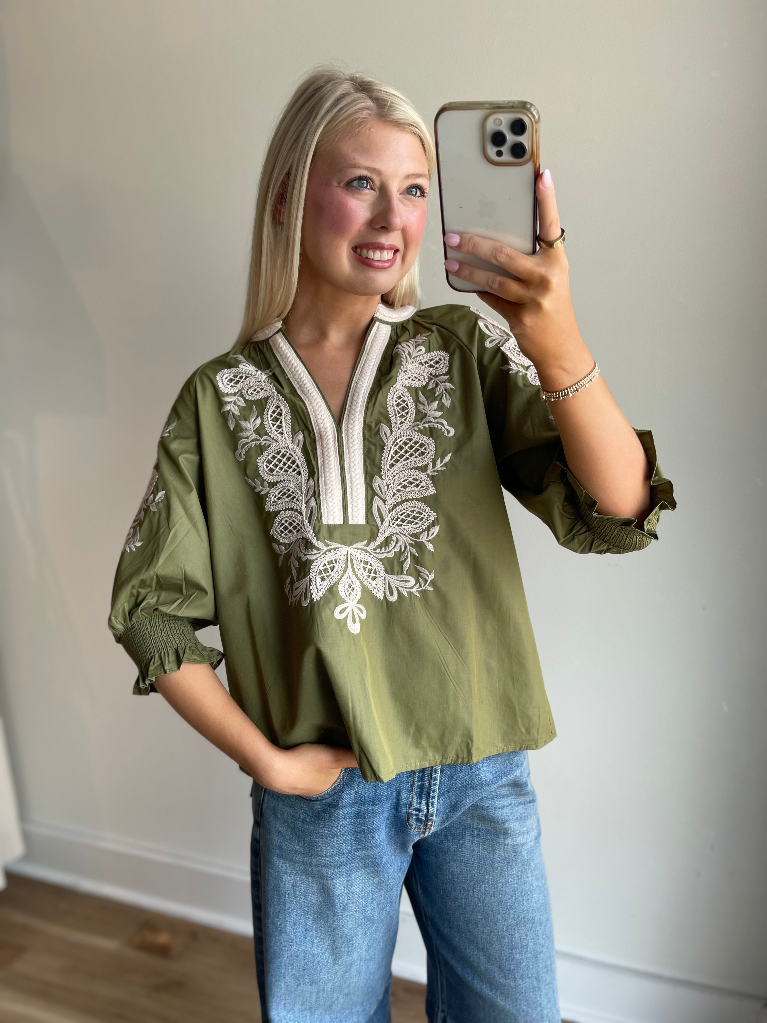 Celeste Embroidered Blouse
