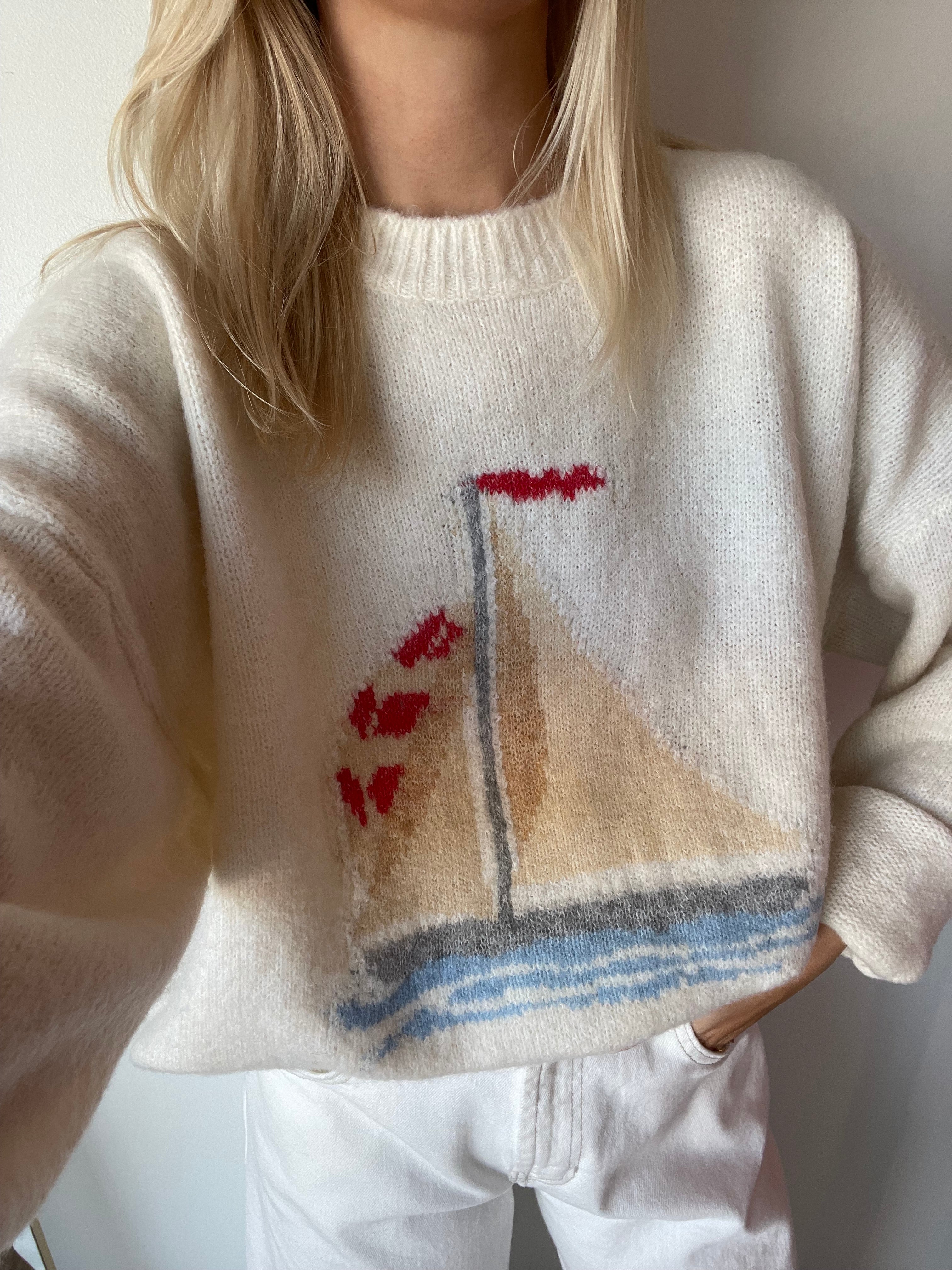 Sailboat Knit Sweater