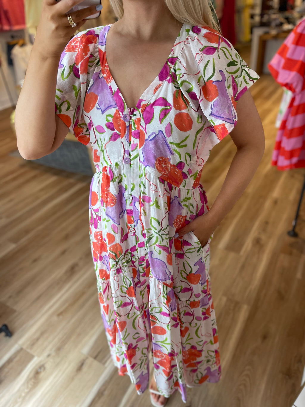 Macie Floral Midi Dress