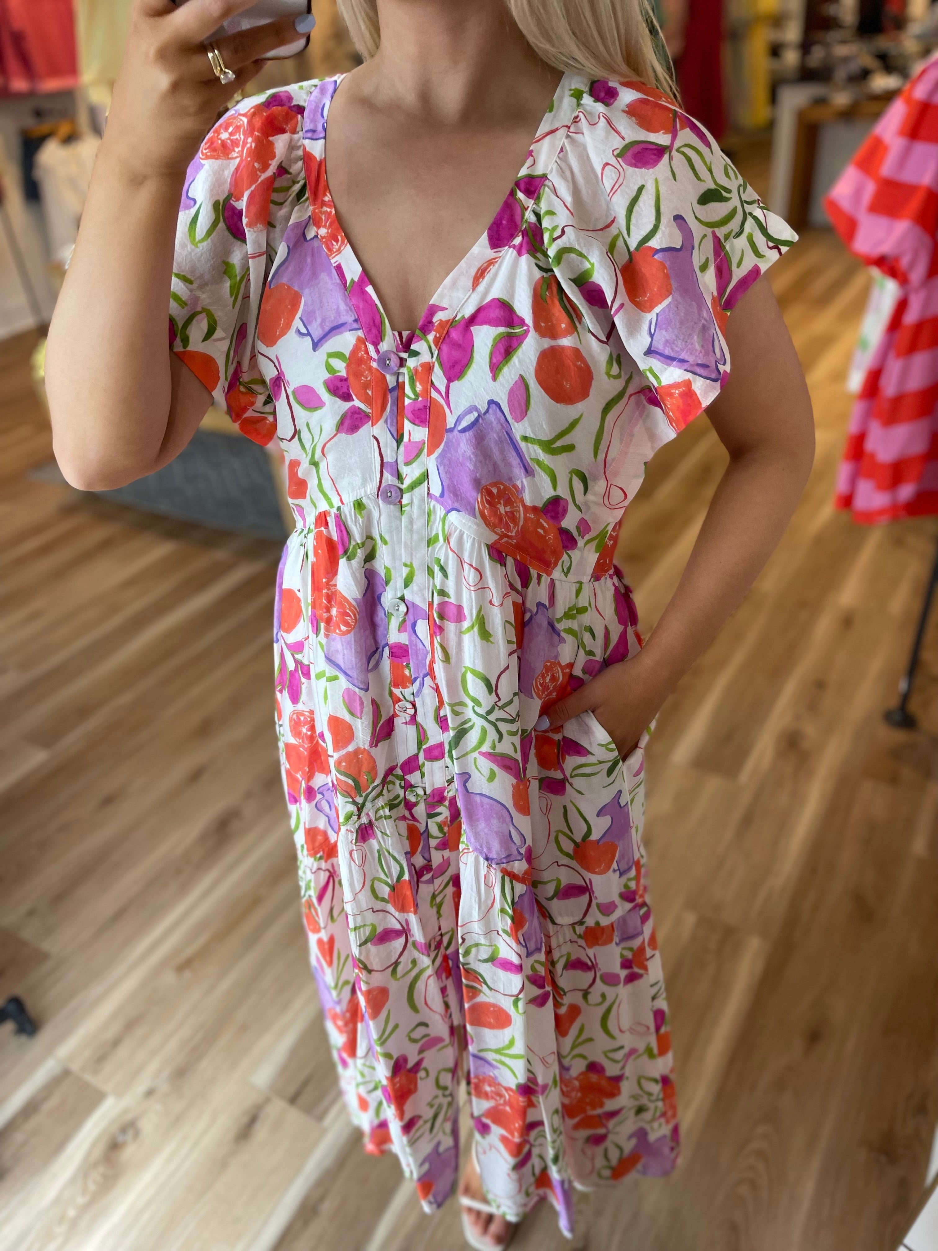 Macie Floral Midi Dress