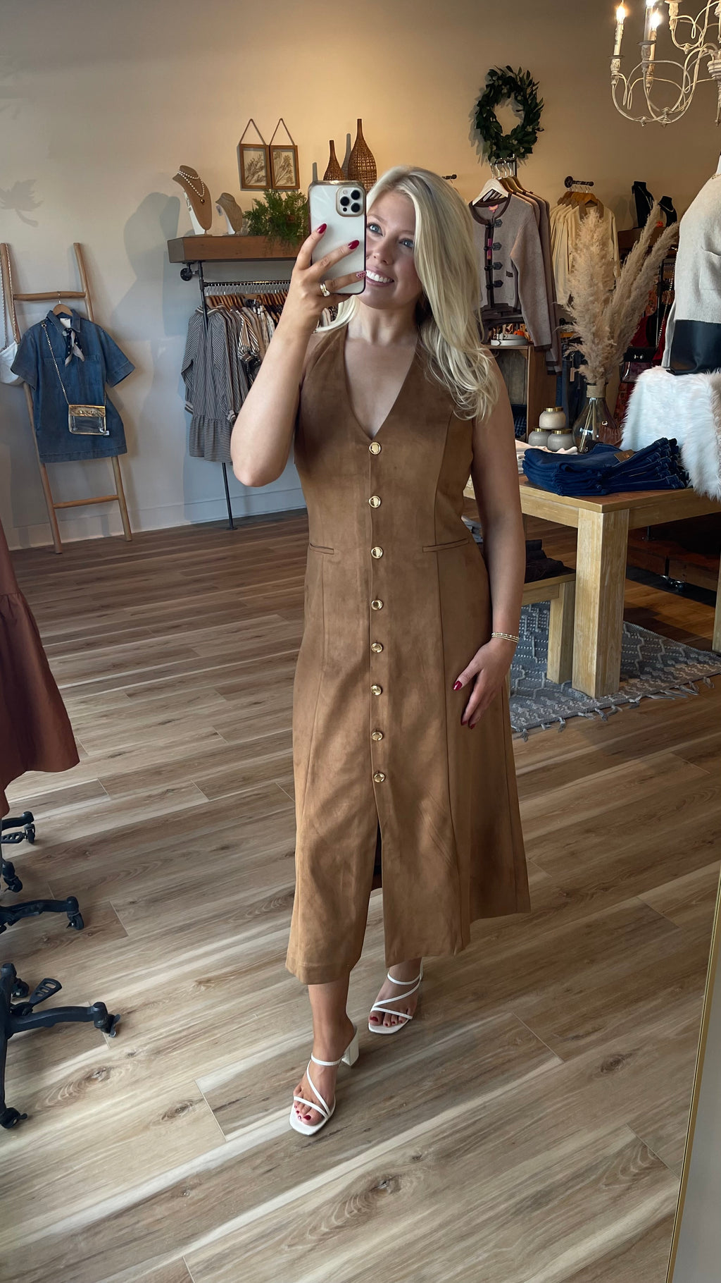 Staude Suede Midi Dress