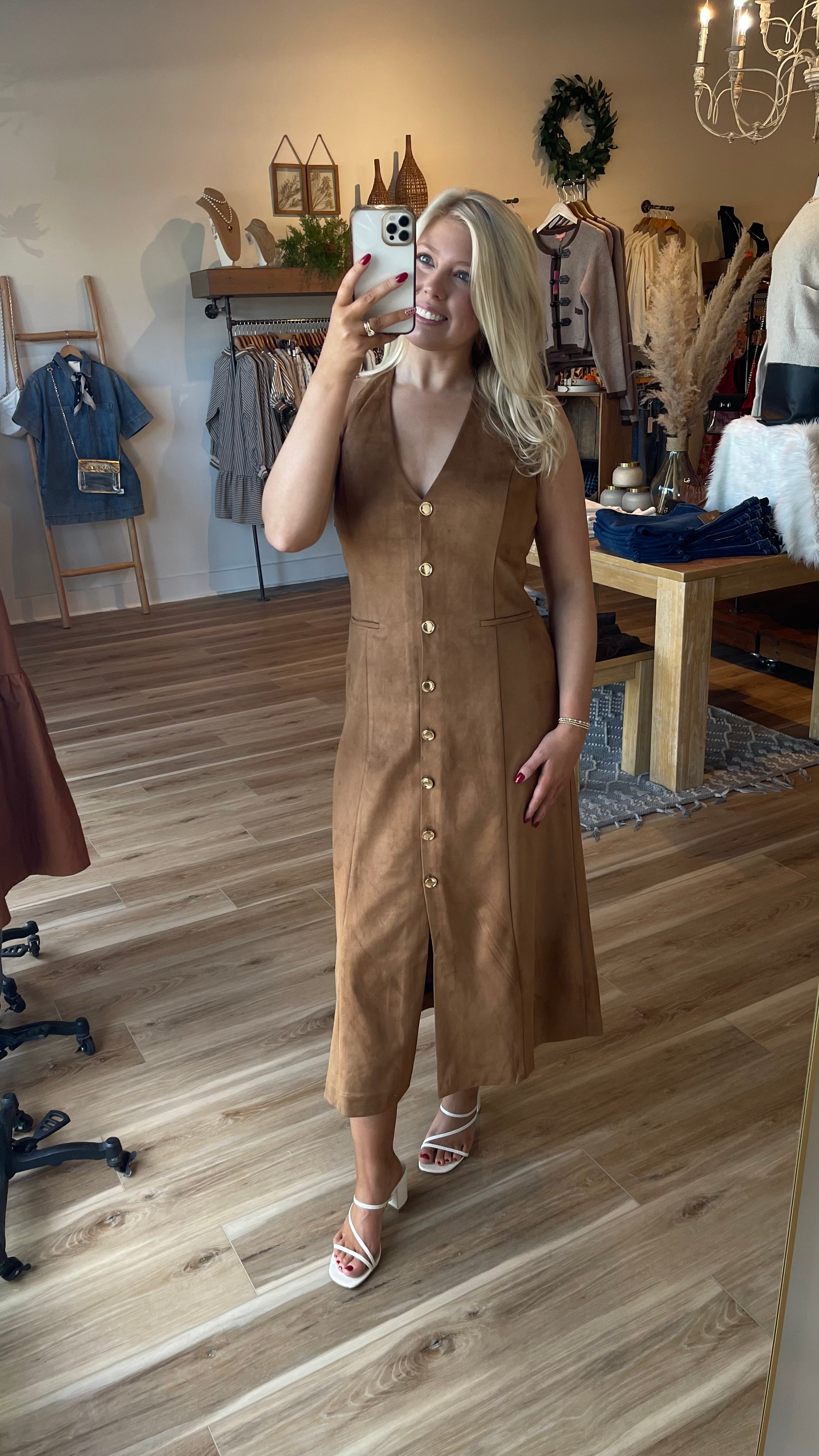 Staude Suede Midi Dress