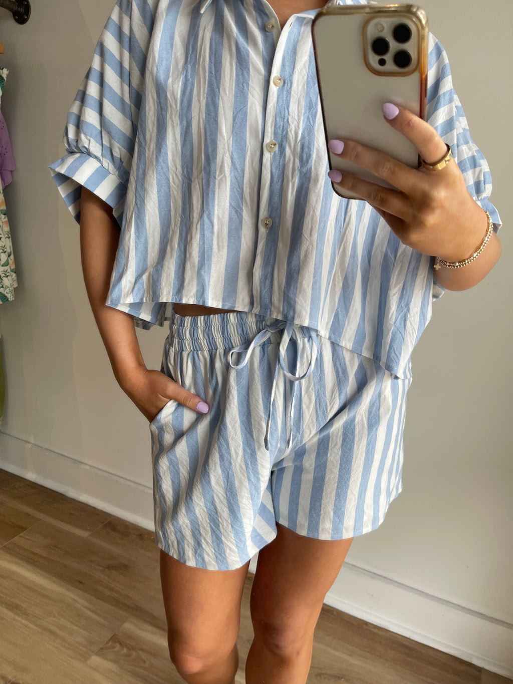 Sadie Stripe Short Set