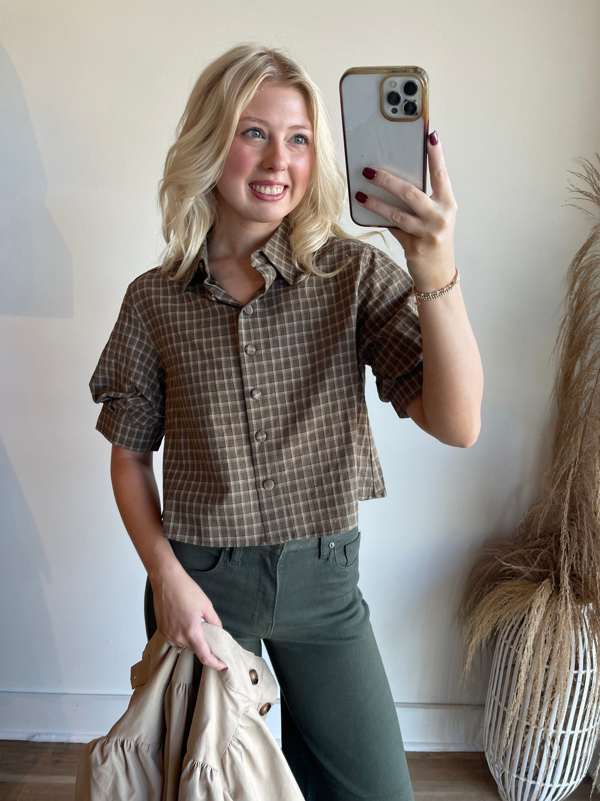 Abigail Plaid Top