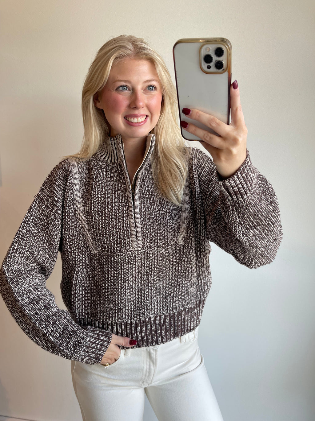 Macy Half Zip Sweater