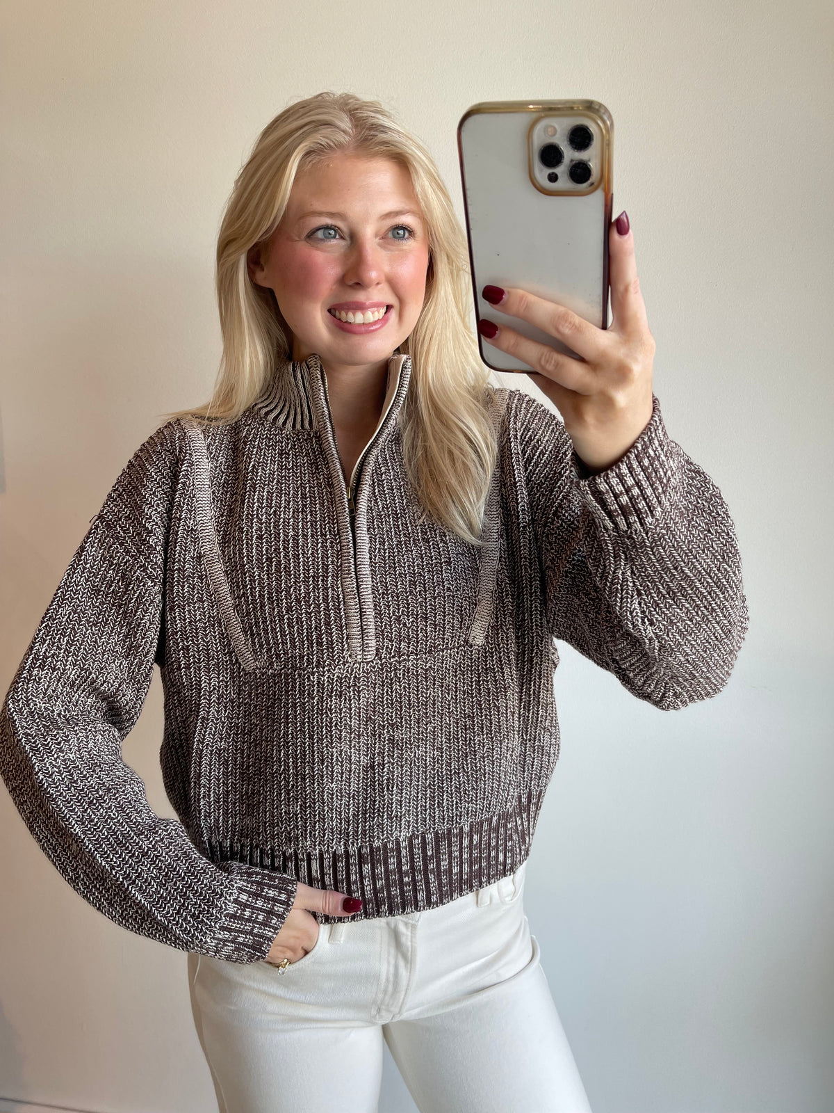 Macy Half Zip Sweater
