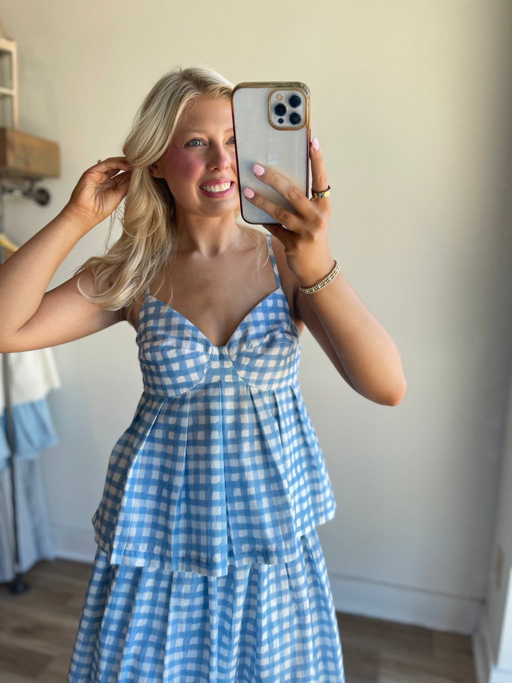 Billie Gingham Top