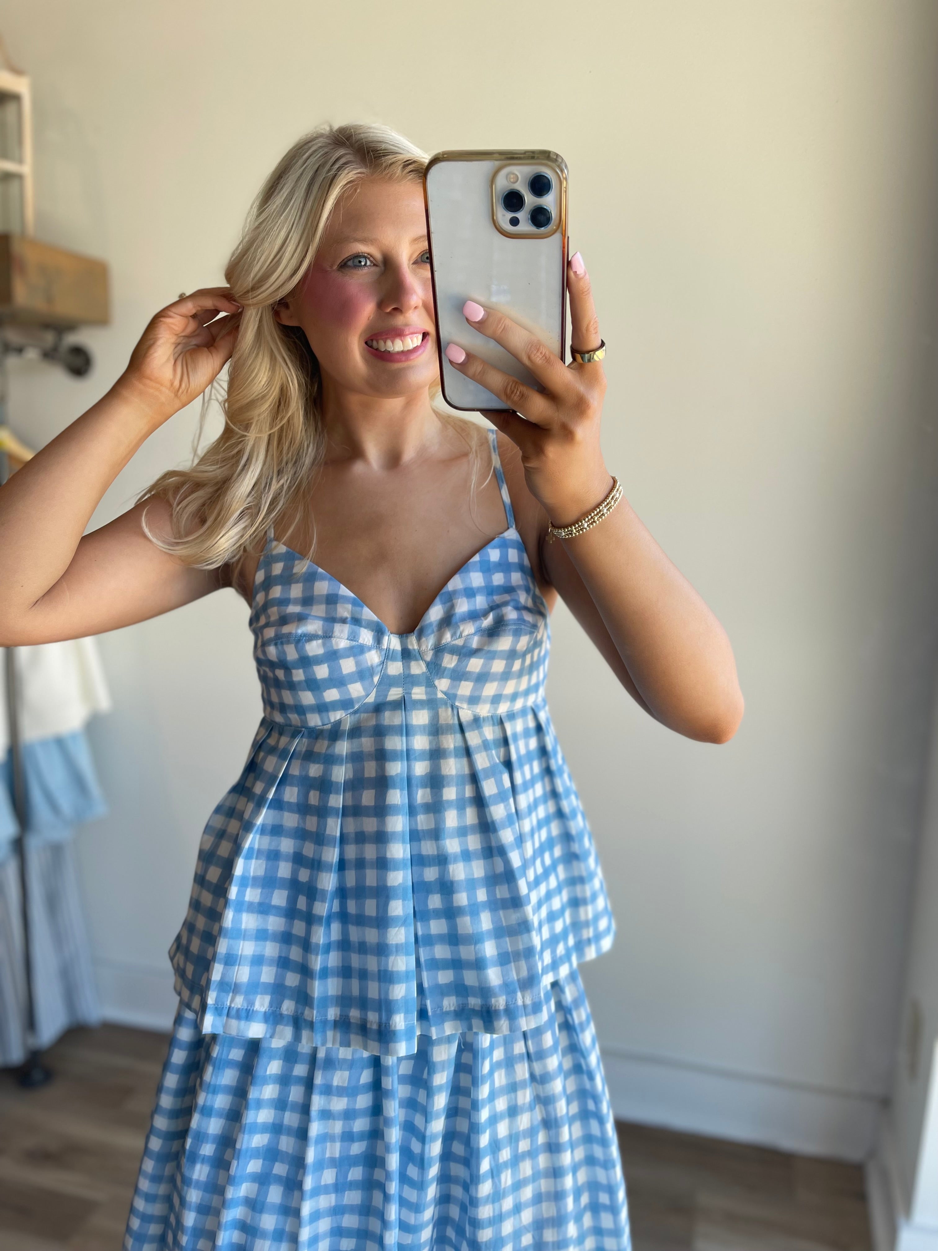 Billie Gingham Top